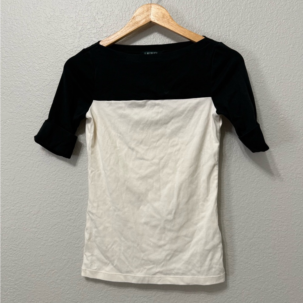 Lauren Ralph Lauren Folded Sleeve Top